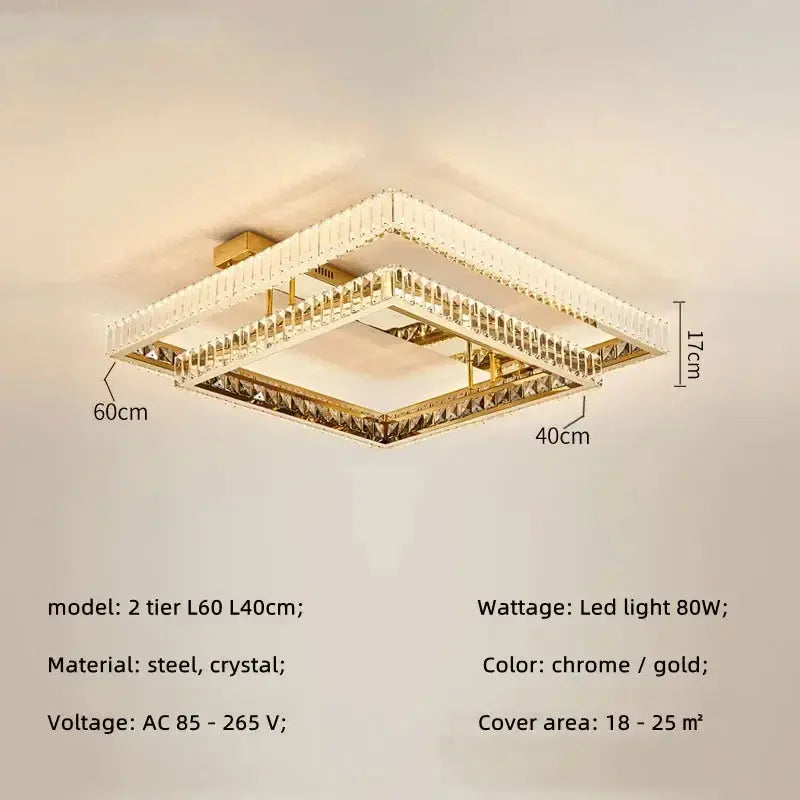 Luxurious Crystal LED Ceiling Chandelier — alternate product view 8