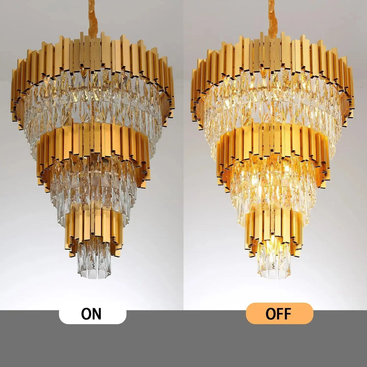 Luxury Black Crystal Chandelier For Large Staircase — alternate product view 3