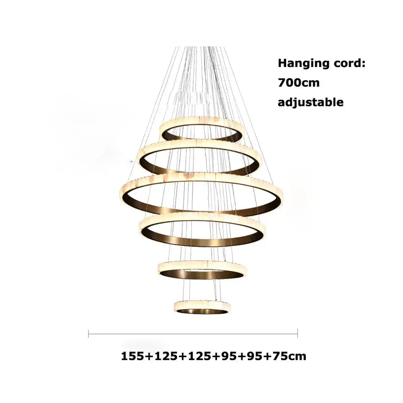 Golden Black Marble Luxury Hanging Lamp — alternate product view 20