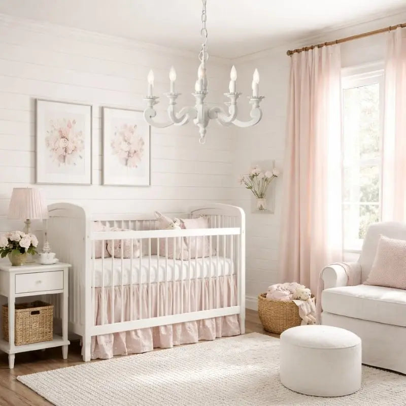 White Wood Chandeliers — alternate product view 3