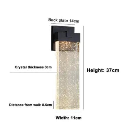 Outdoor Crystal Wall Lamp — alternate product view 9