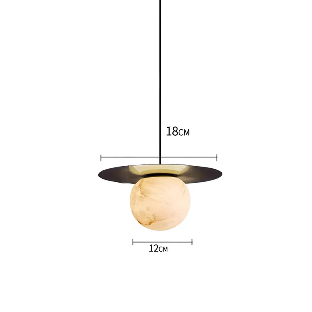Nordic Style Alabaster Pendant Light — alternate product view 6