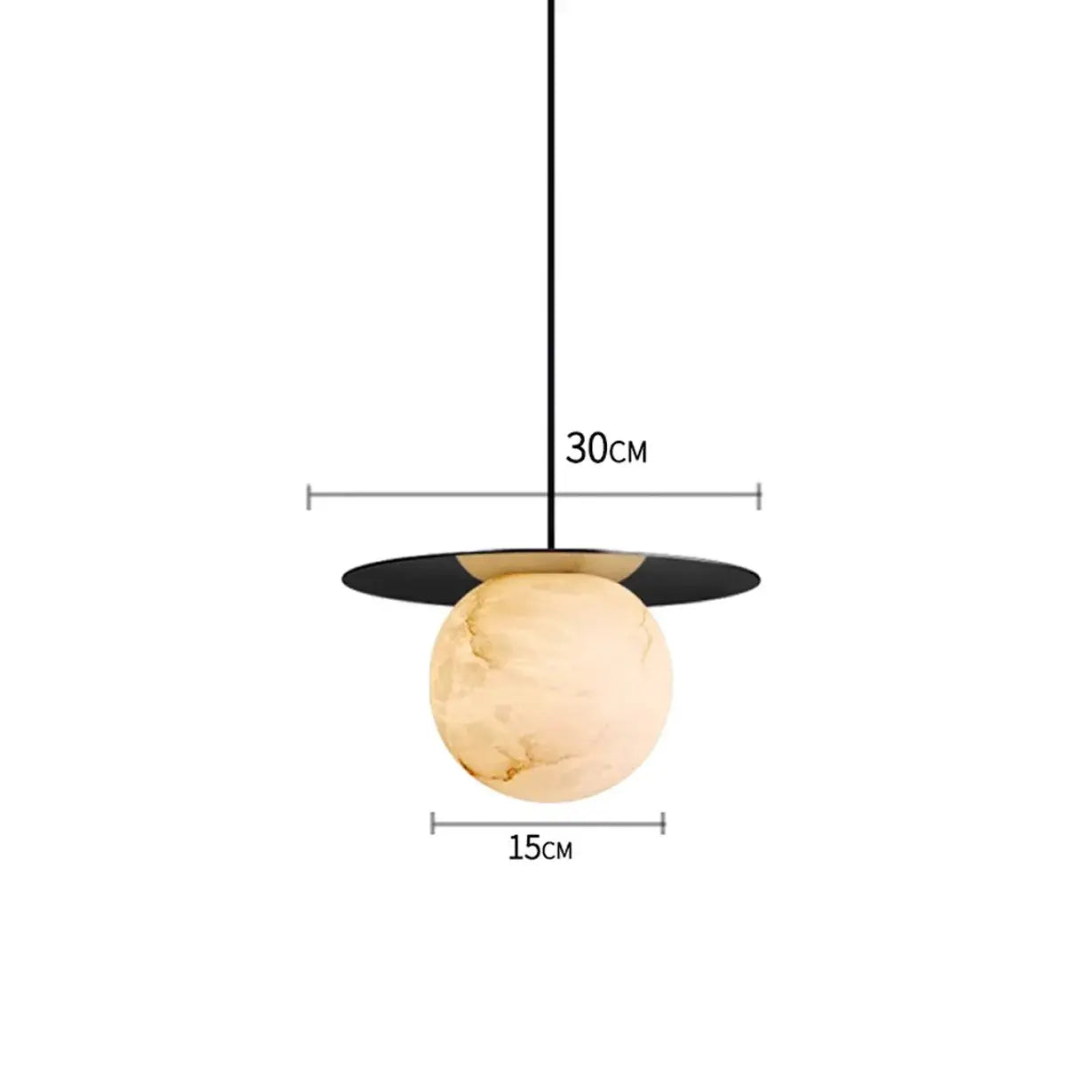 Nordic Style Alabaster Pendant Light — alternate product view 7