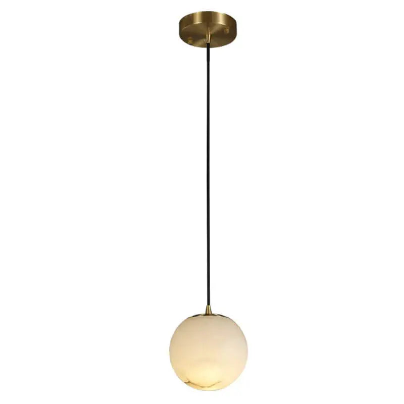 Modern Alabaster Ball Pendant — product view