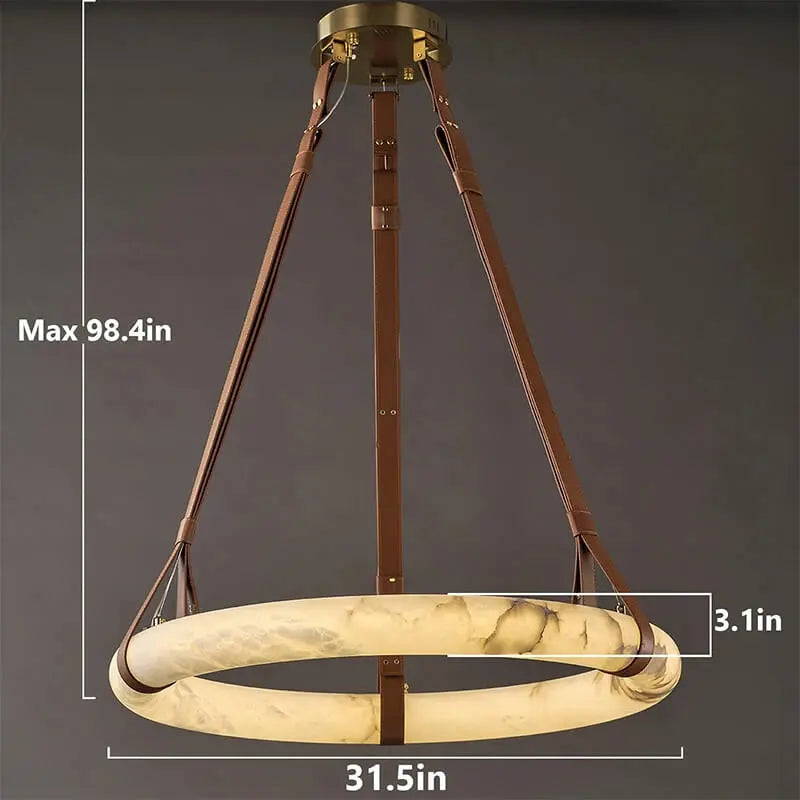 Pendant Ring Alabaster Modern Chandelier — alternate product view 4
