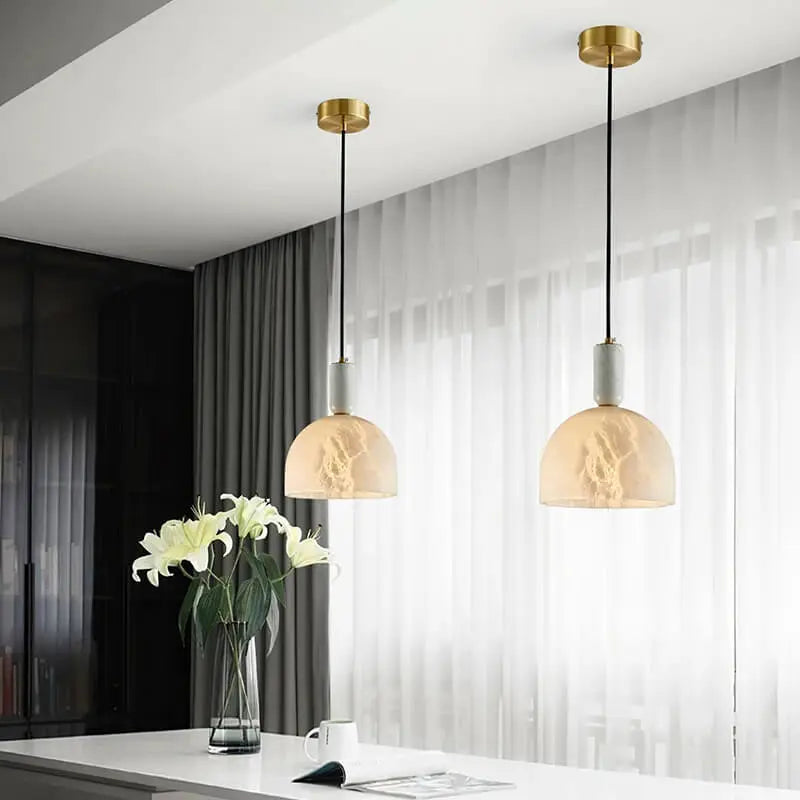 Alabaster Acorn Pendant Light — alternate product view 1