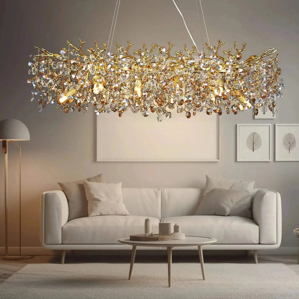 Modern Tree Branch Chandelier | Luxury LED Ceiling Light for Dining Room & Living Room — alternate product view 2