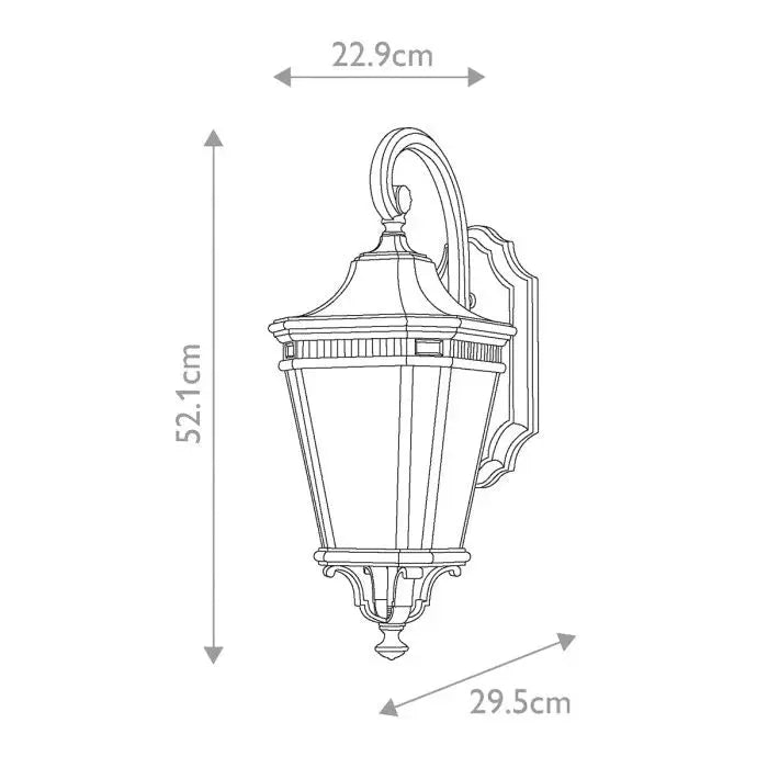 Cotswold Lane Wall Lantern - Black — alternate product view 3