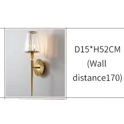 Modern Brass Crystal Wall Fixture — alternate product view 2