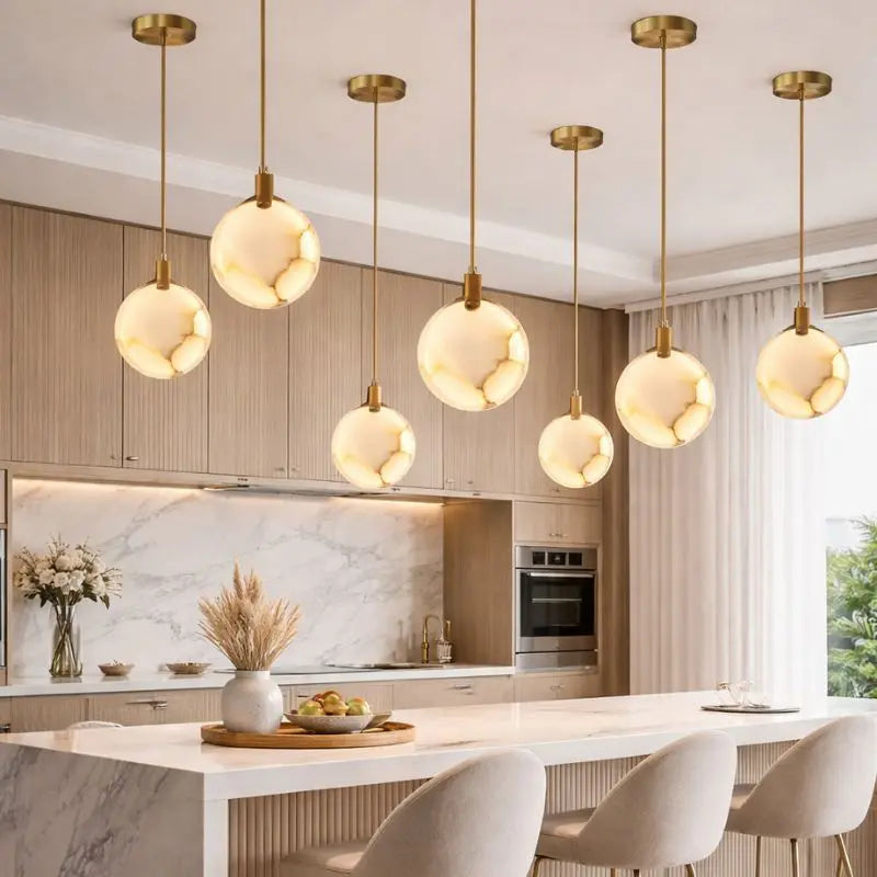 Luxury Natural Stone Pendant Lamp — alternate product view 1