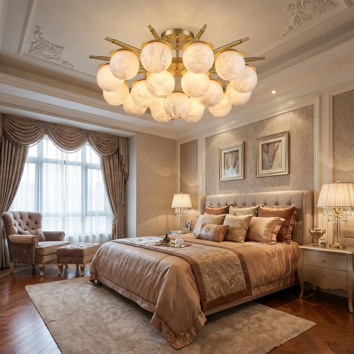 Alabaster Ceiling Lamp — shown in an interior setting