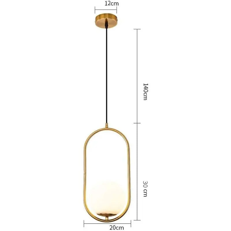 White Single Ball Pendant Chandelier — alternate product view 7