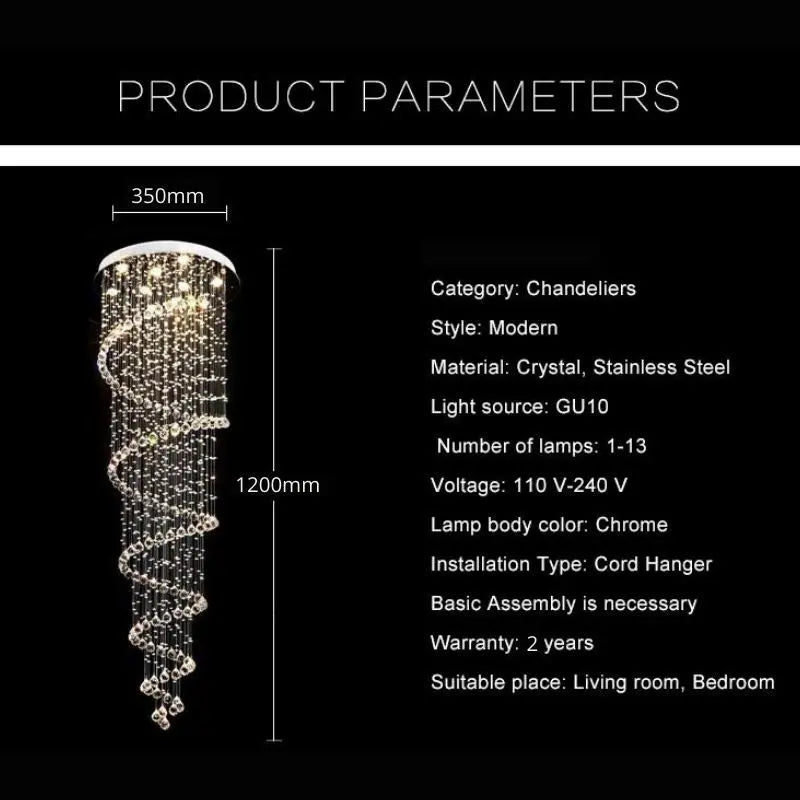 LED Spiral Hanging Light Fixture — alternate product view 8