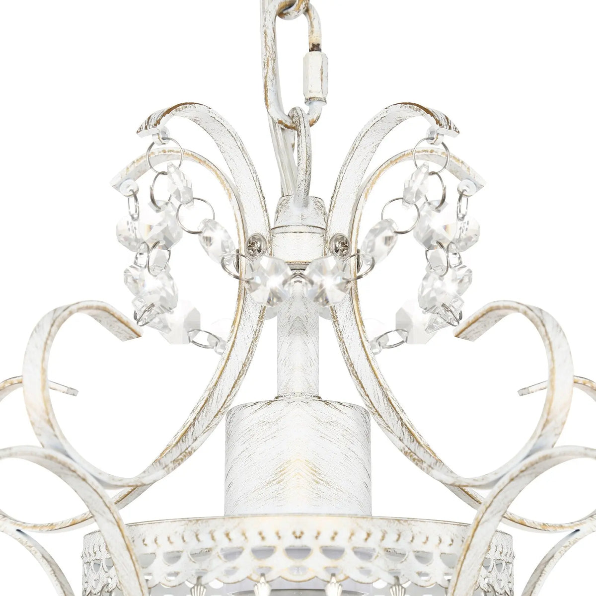 One Light Crystal White Chandelier — alternate product view 4