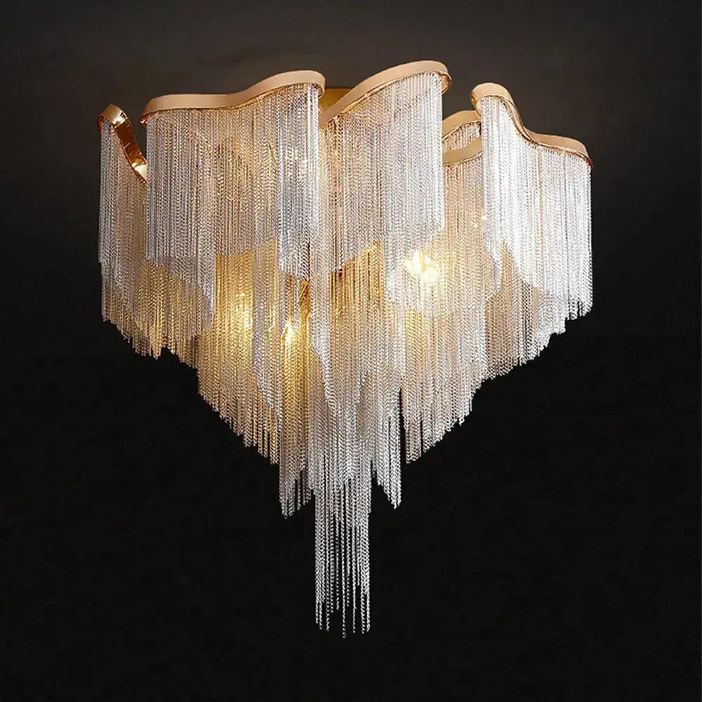 Modern Gold Tassel Decorative Chandelier — alternate product view 7