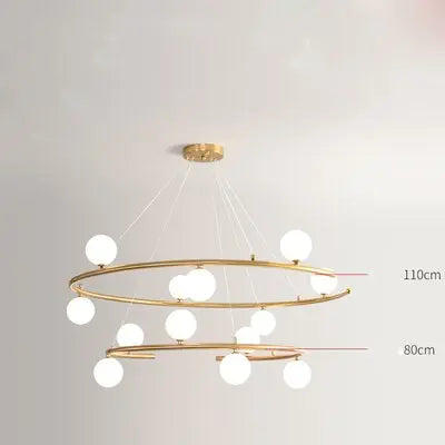Post Modern Glass Circle Chandelier — alternate product view 4