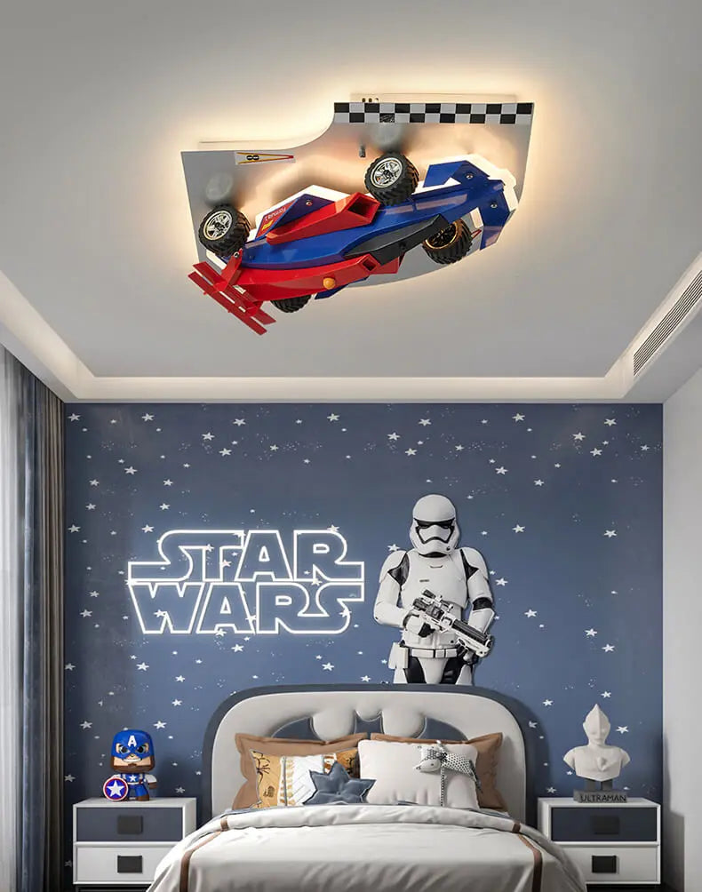 Kids Bedroom Decorative Race Car Chandelier — alternate product view 9