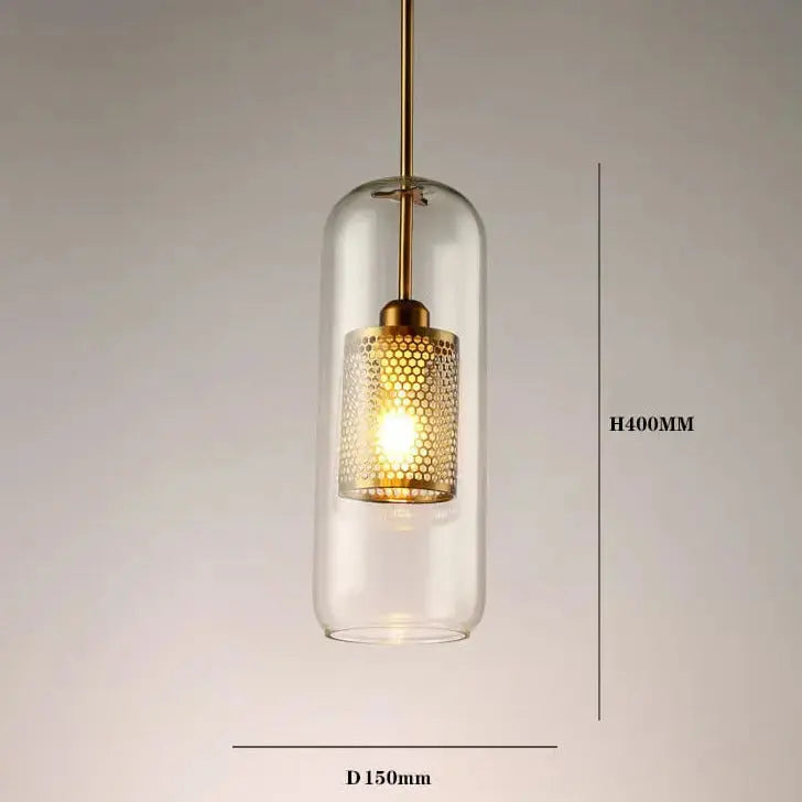 Glass Pendant Golden Chandelier — alternate product view 11