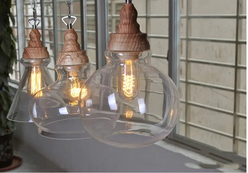 Creative Wood Single Head Pendant Lamp — alternate product view 7
