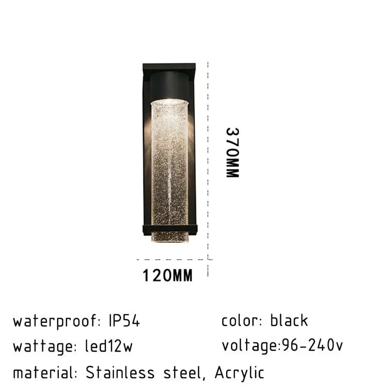 Stainless Steel Modern LED Waterproof Wall Light — alternate product view 6