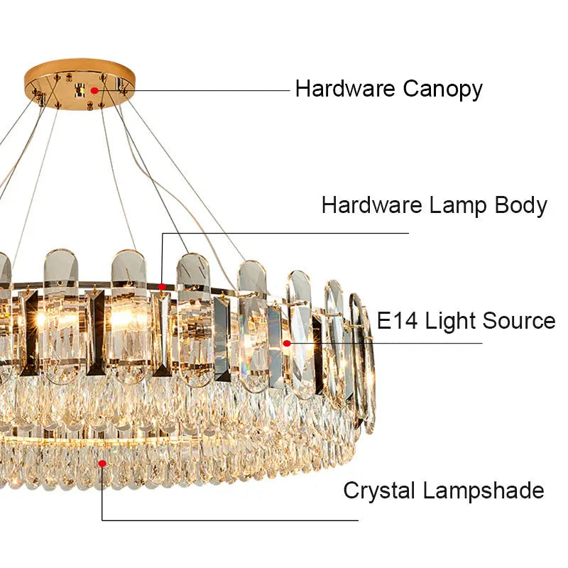 Large Crystal Chandelier — alternate product view 8