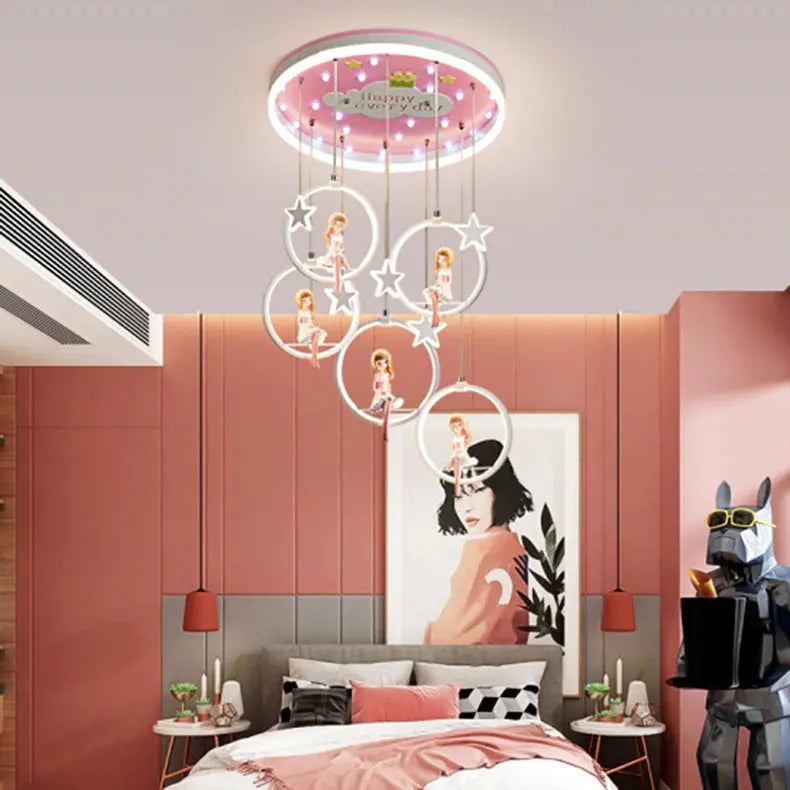 Nordic Girl Bedroom Decor Ceiling Chandelier — alternate product view 4