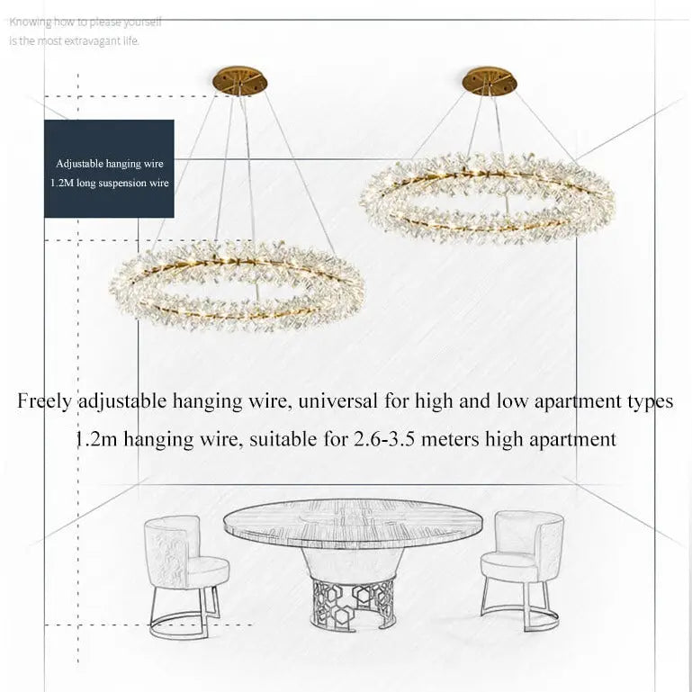 New Luxury Crystal Flower Chandelier — alternate product view 6