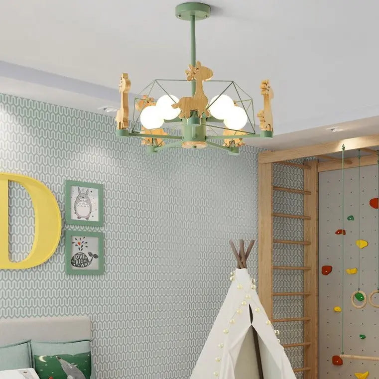 Wood Horse Kids Chandelier — alternate product view 5