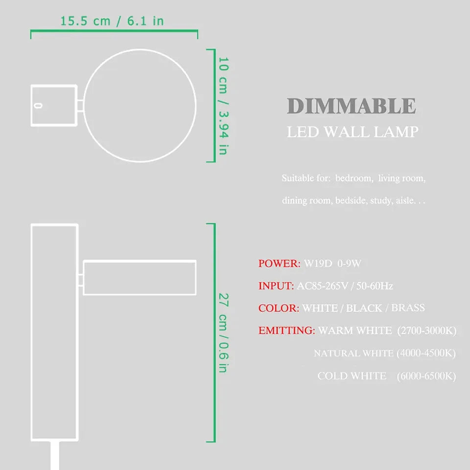 Rotation Led Indoor Wall Lights — alternate product view 6