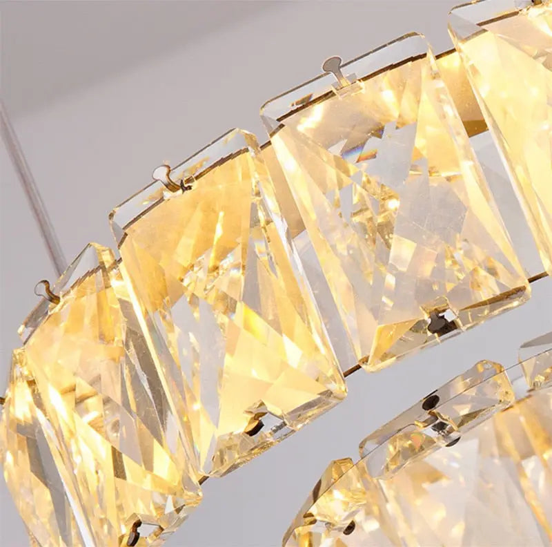 Luxury Modern Ring Crystal Chandelier - Chrome — alternate product view 5