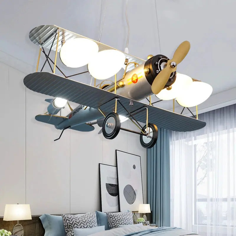Kids Bedroom Airplane Chandelier — alternate product view 1