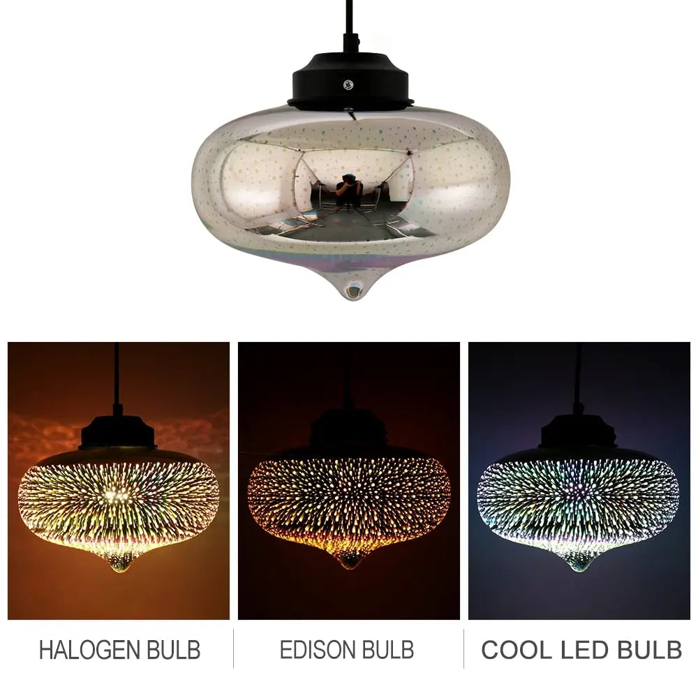 Modern 3D Colorful Pendant Lamp - B — alternate product view 3