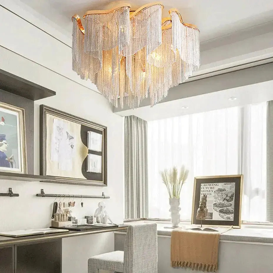 Modern Gold Tassel Decorative Chandelier — alternate product view 5