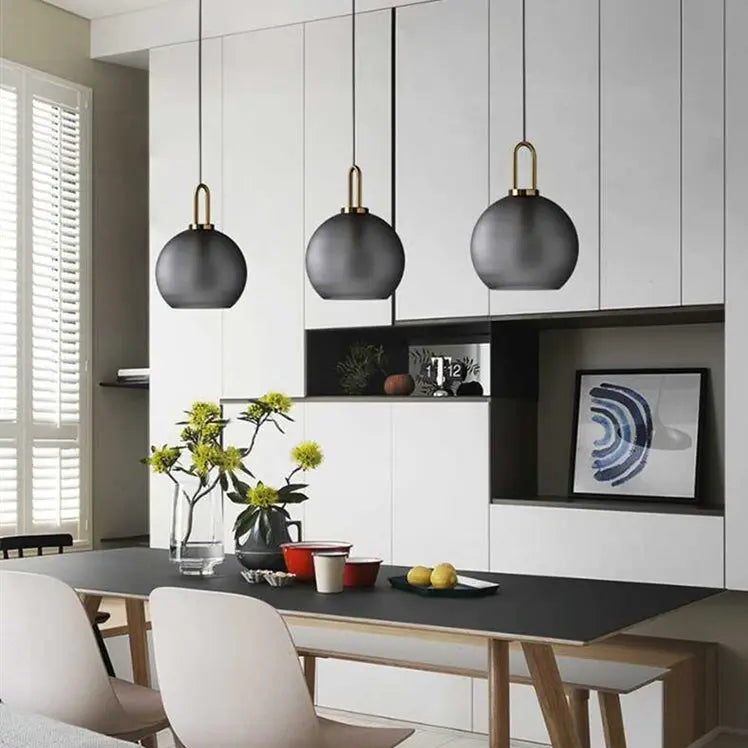 Glass Ball Modern Single Pendant Lights — alternate product view 1