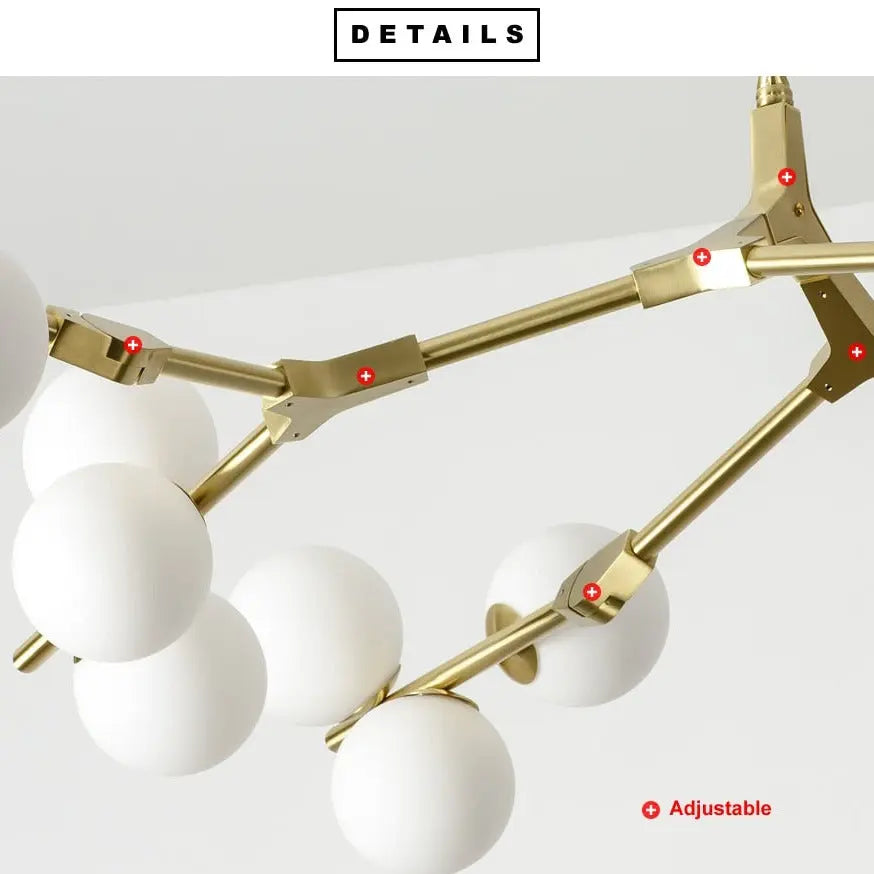 Post Modern Style Glass Balls Chandelier — alternate product view 8