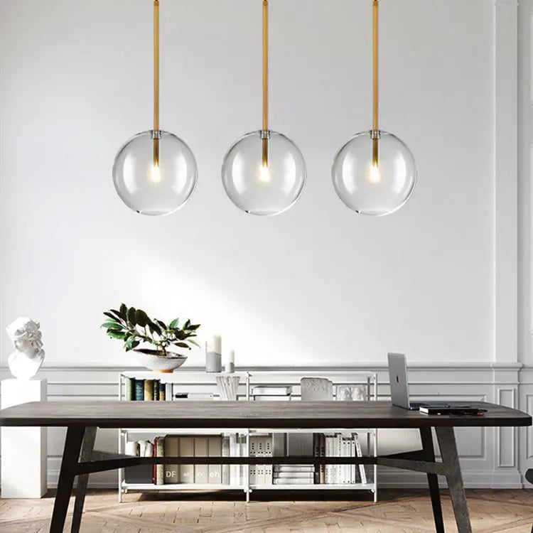 Clear Glass Bulb Pendant Chandelier — alternate product view 1