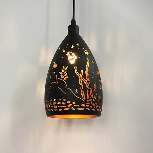 New Hollow Metal Cage Pendant Lamp — alternate product view 4
