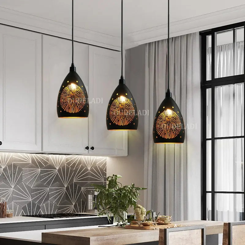 New Hollow Metal Cage Pendant Lamp — alternate product view 2