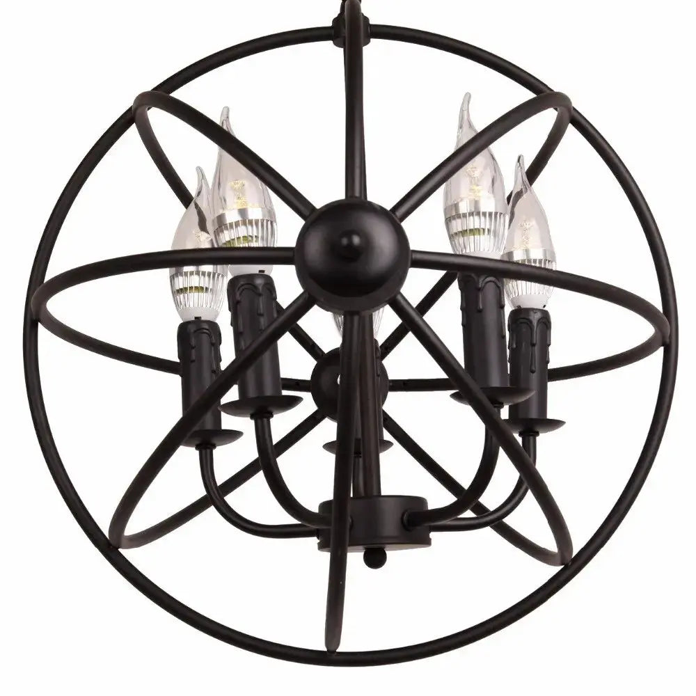 5 Light Unique Globe Chandelier — alternate product view 4