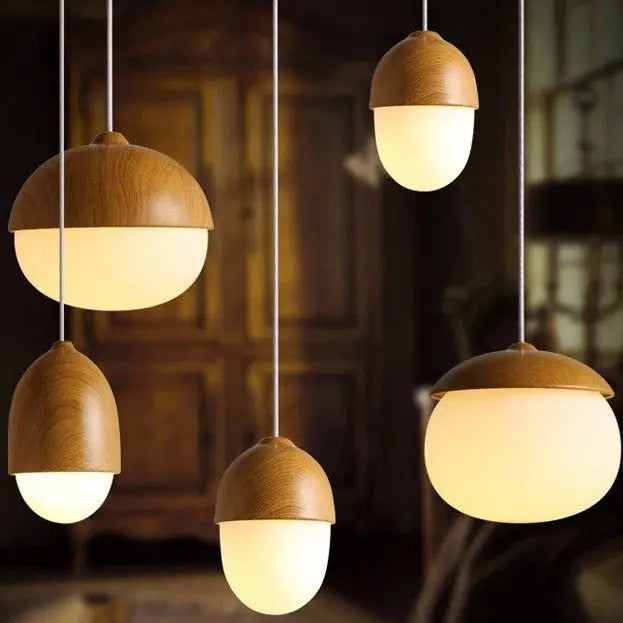 Nuts Acorn Small Mushrooms Hanging Lamp — alternate product view 5