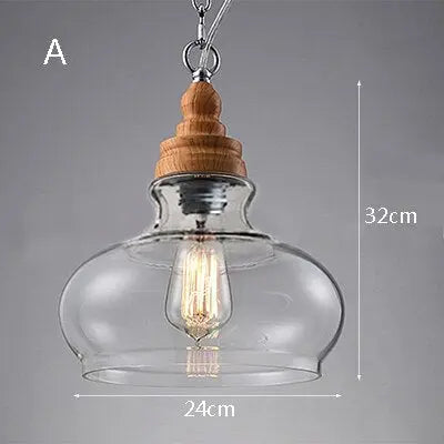Creative Wood Single Head Pendant Lamp — alternate product view 3