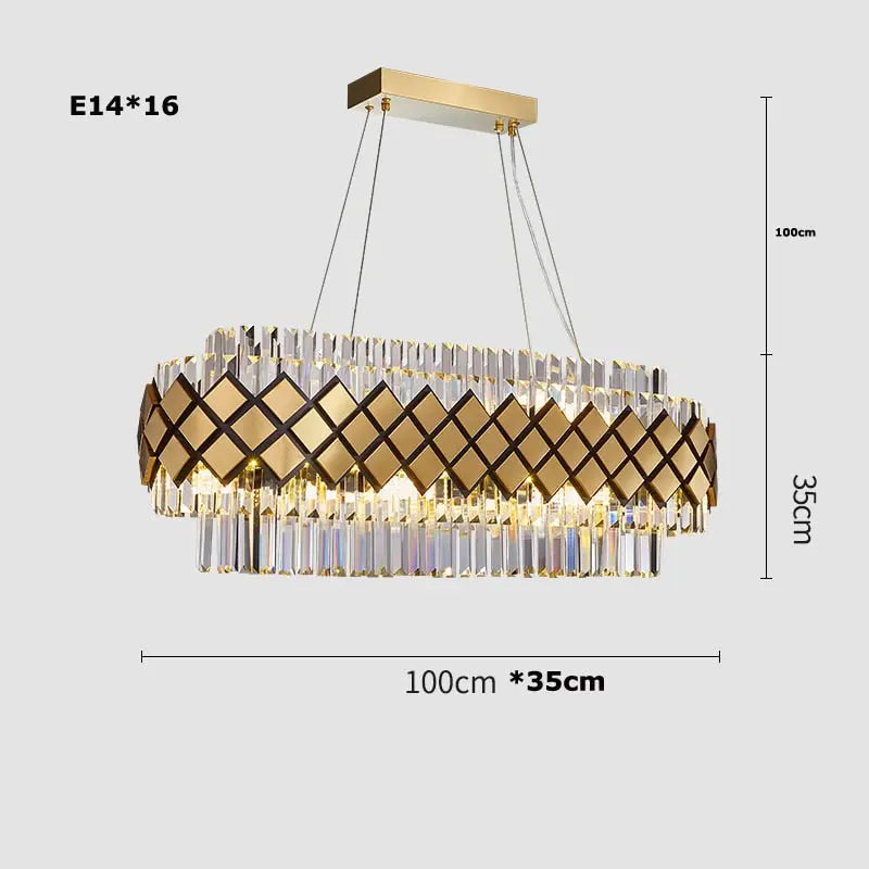 Modern Art Deco Crystal Chandelier — alternate product view 10