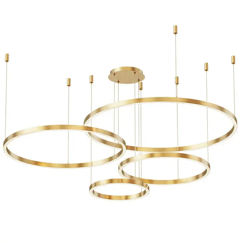 Art Deco Gold Shape Pendant Led Chandelier — alternate product view 1