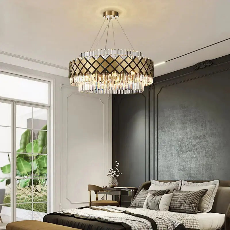 Modern Art Deco Crystal Chandelier — alternate product view 4