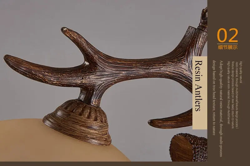 Double Retro Antler Vintage Pendat Lights — alternate product view 9