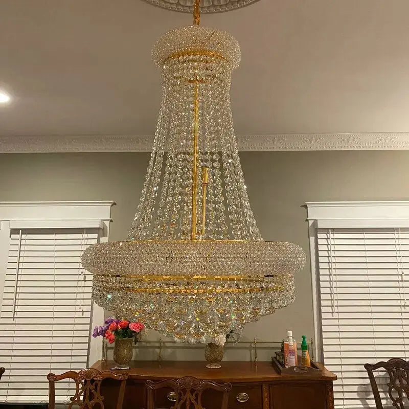 French Empire Gold Crystal Chandelier — alternate product view 8