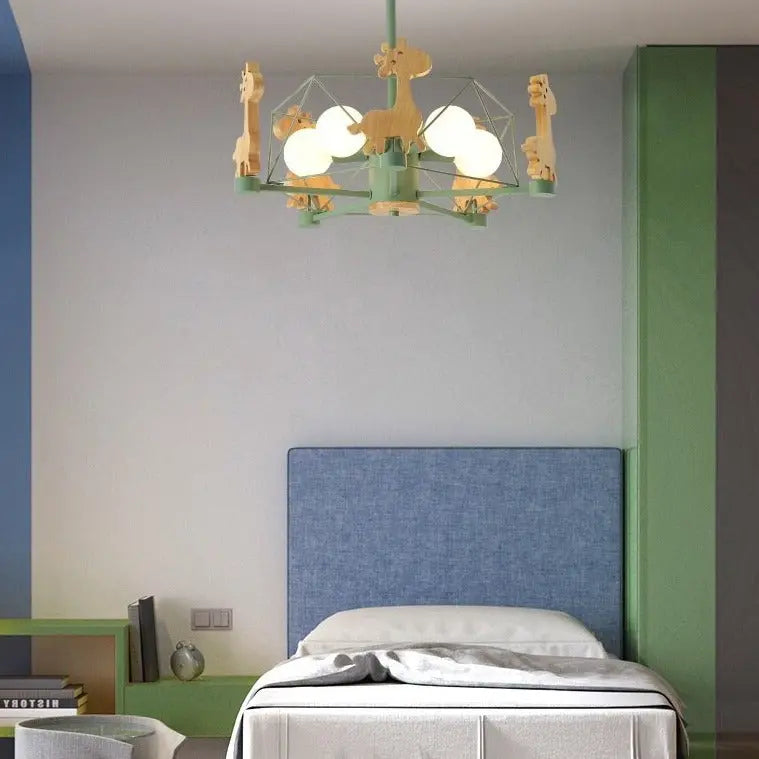 Wood Horse Kids Chandelier — alternate product view 14