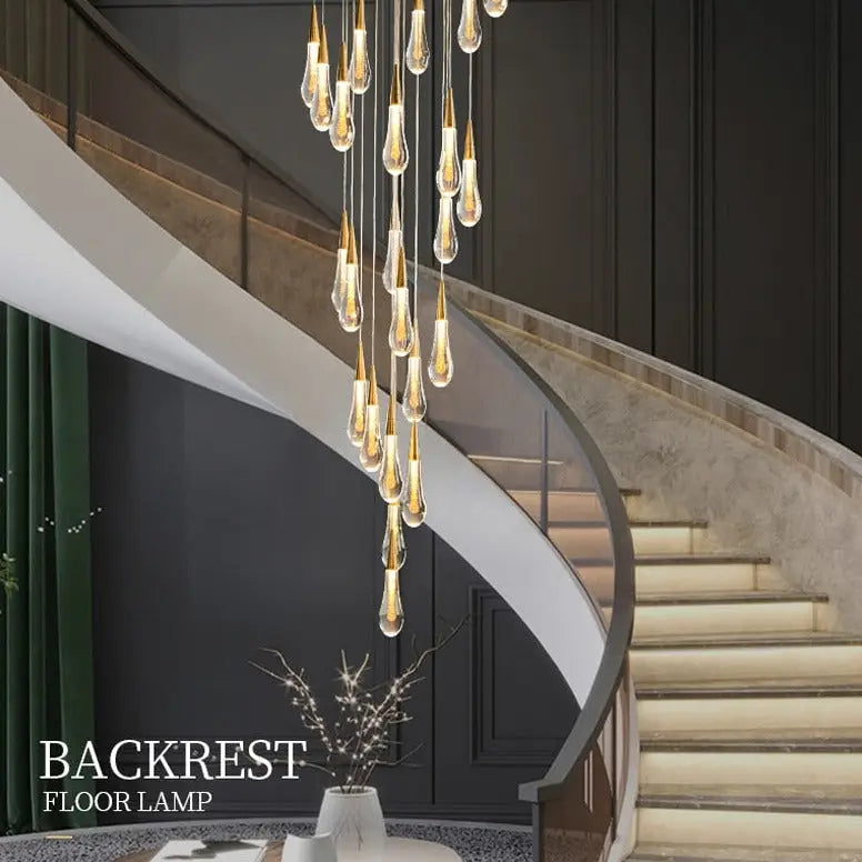 Modern Long Stair Chandelier — alternate product view 4