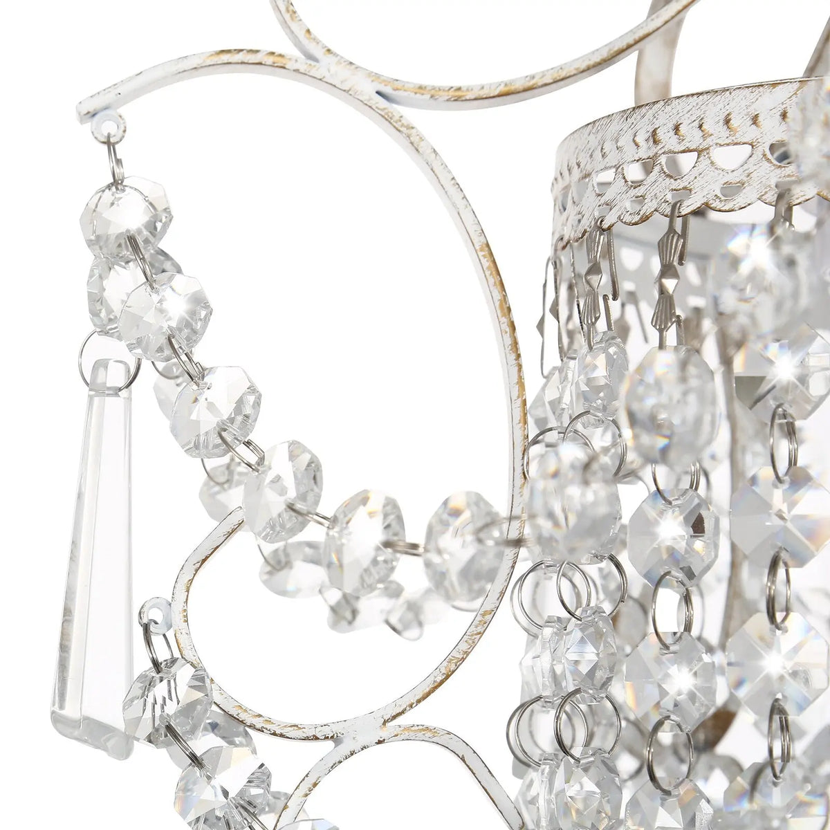 One Light Crystal White Chandelier — alternate product view 5