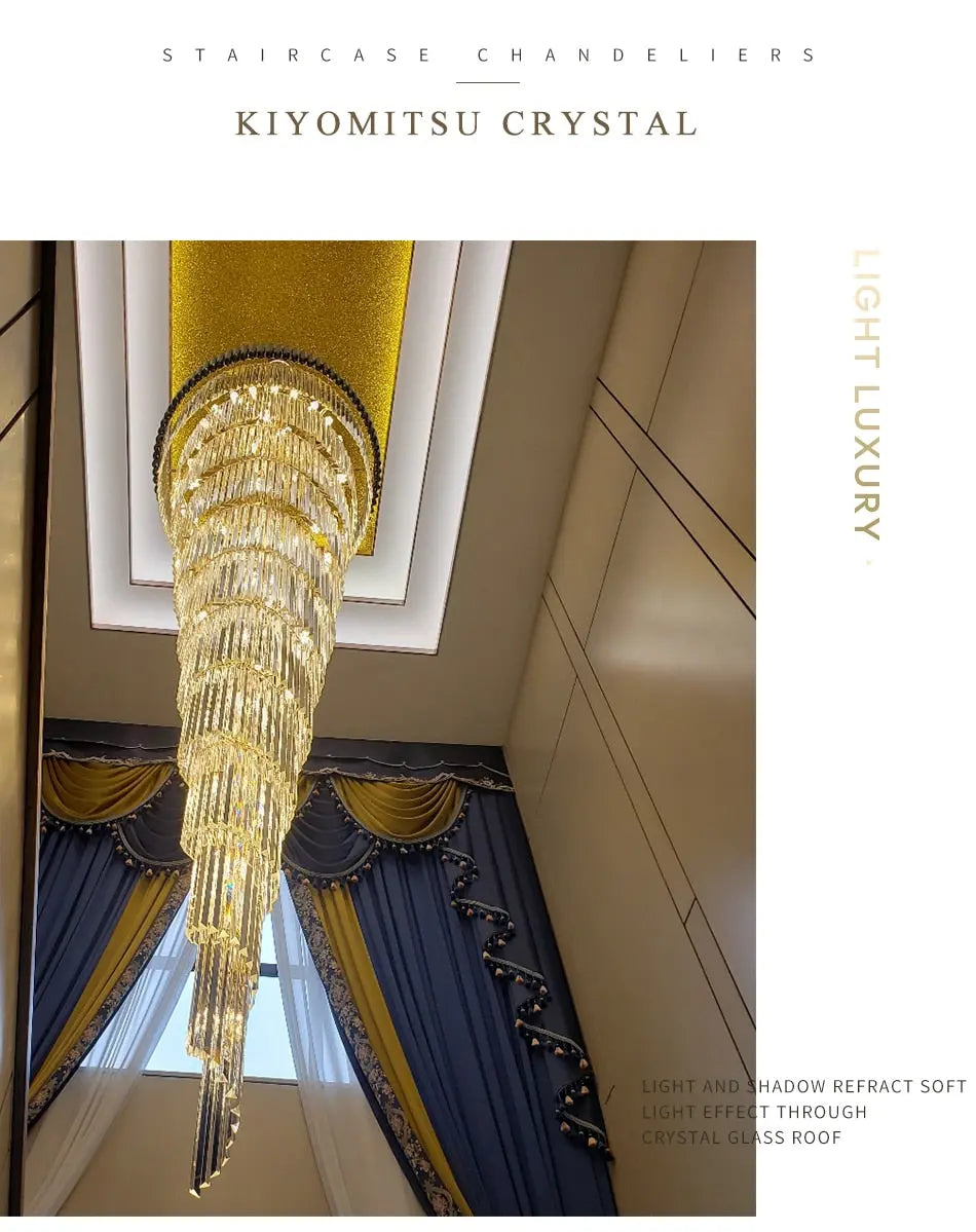 Long Black Crystal Loft Chandelier — alternate product view 6